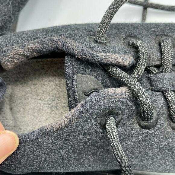 Allbirds Mens Wool Runner 0219 NV1 Black Lace Up Low Top Athletic Shoes Size 10 - Picture 2 of 13